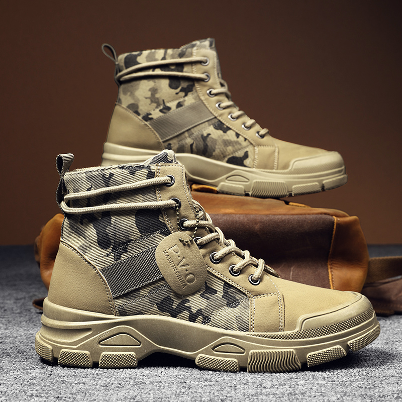 Men'S Shoes Hoka Sale - High-Top Boots for Men Autumn Camouflage