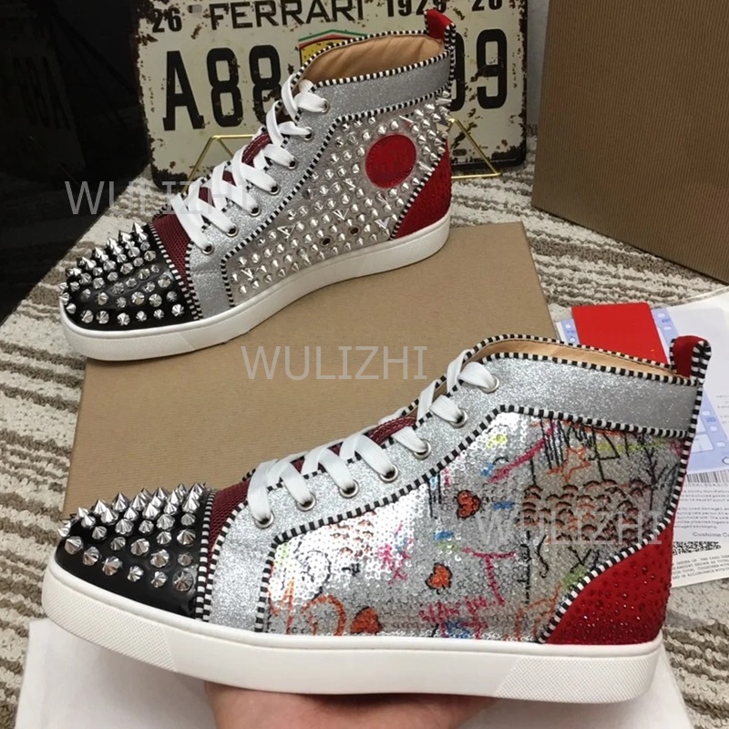 Colorful Sequins Graffiti Red  - Men Shoes Red Tape review and price