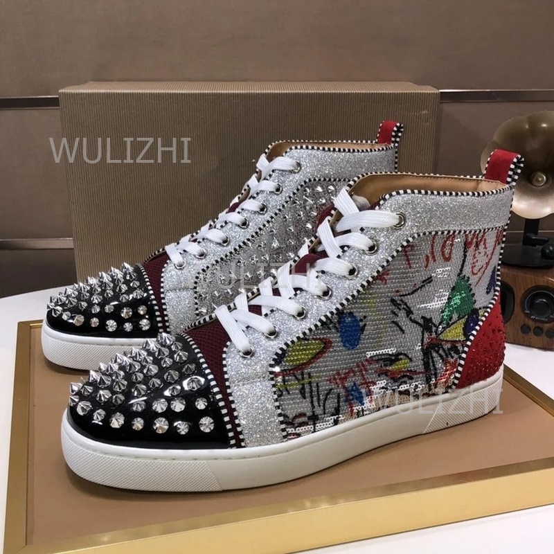 Colorful Sequins Graffiti Red  - Men Shoes Red Tape review and price