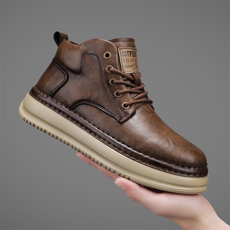 Men's Handmade Retro High-Top  - Men Shoes High review and price