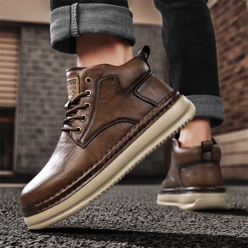 Men's Handmade Retro High-Top  - Men Shoes High review and price