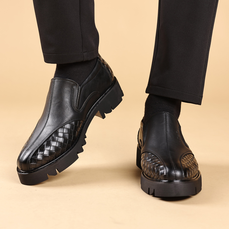 Black men's leather shoes Thic - Men Shoes Prada review and price