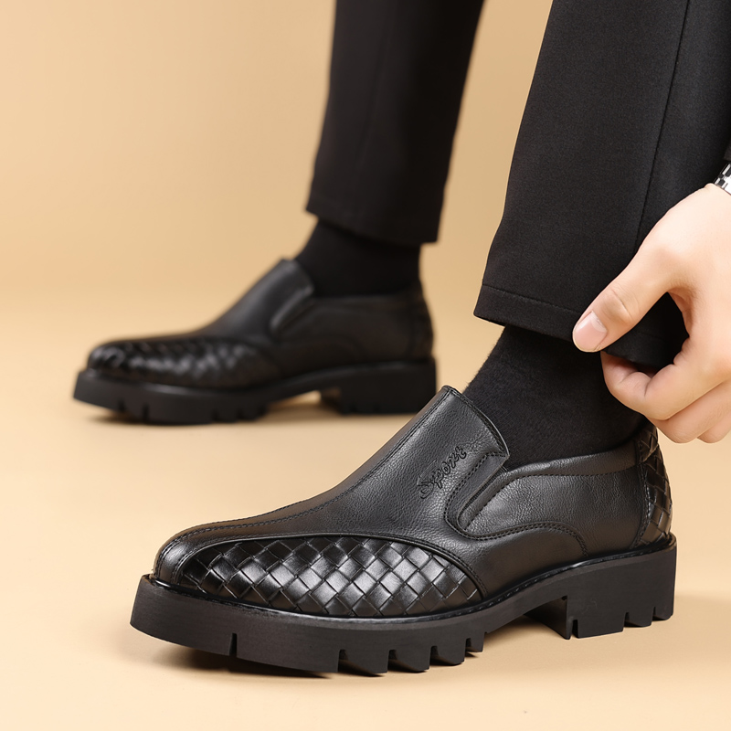 Black men's leather shoes Thic - Men Shoes Prada review and price