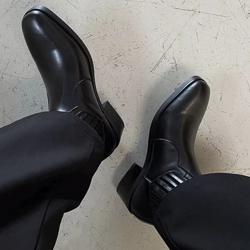 Autumn Winter Black Leather Sh - Men'S Shoes With Height Increase review and price