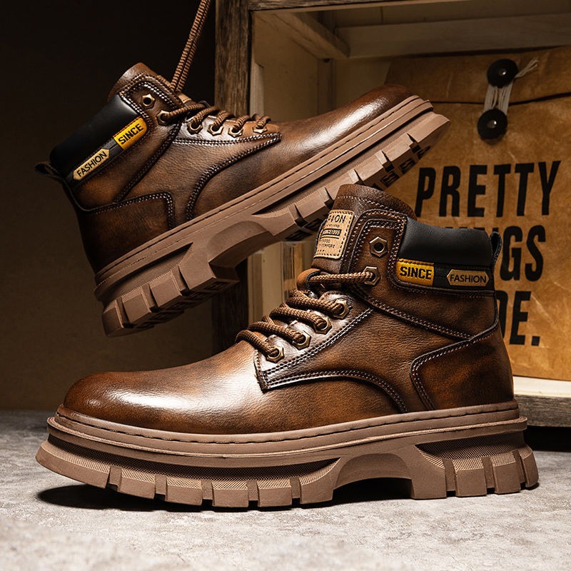 Vintage Men Platform Ankle Boo - Men'S Shoes Business Casual review and price