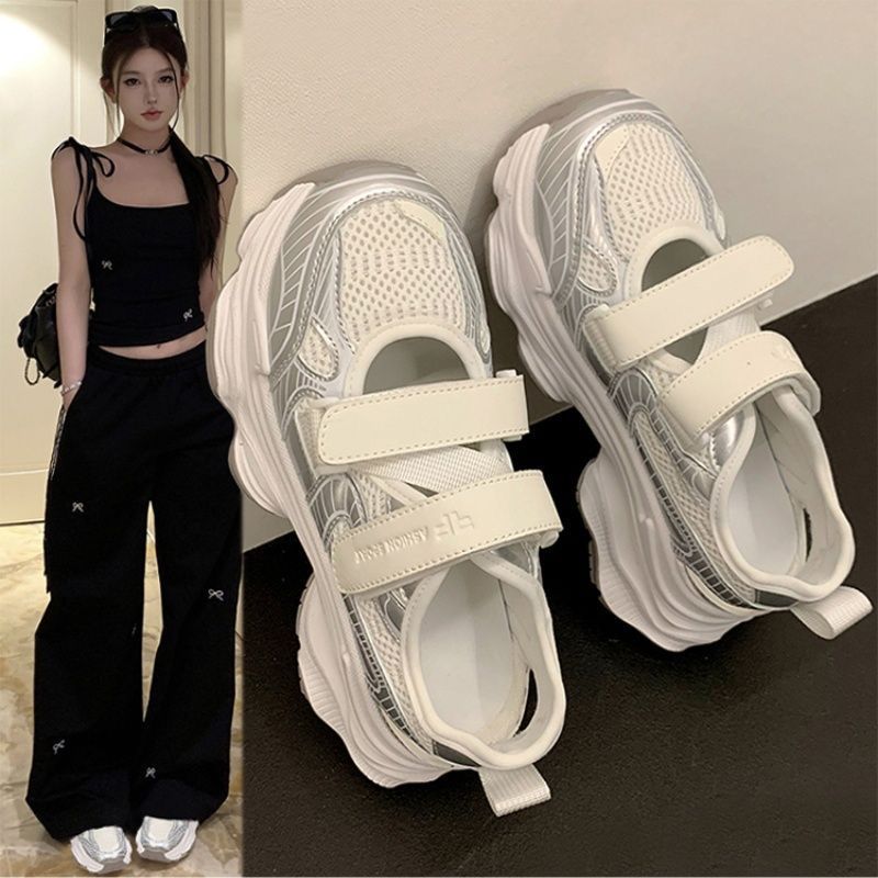 Metallic Silver Hollow Out Pla - Sandal Sport Outdoor review and price