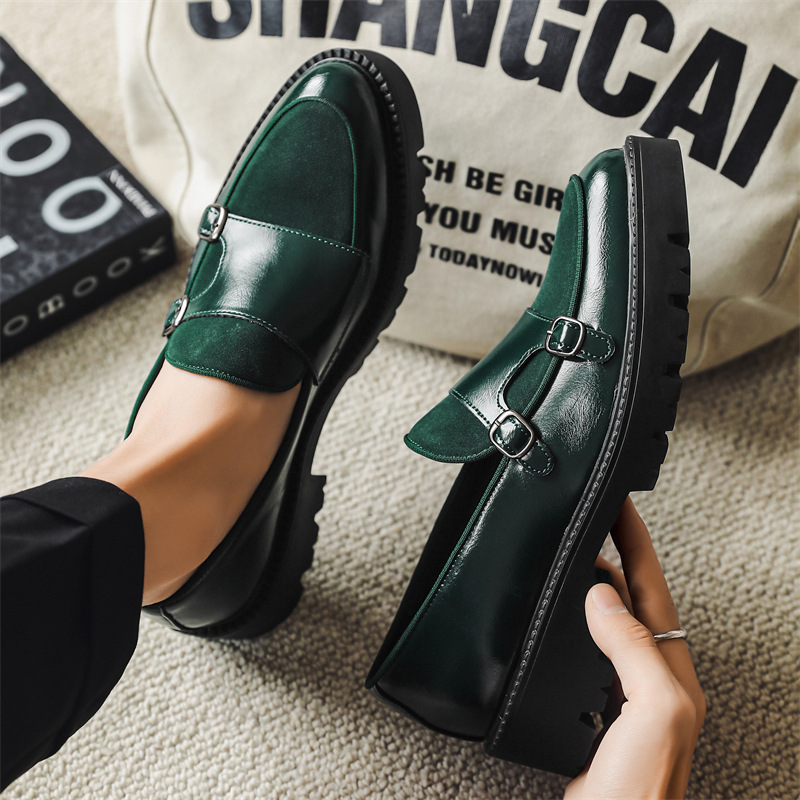 Loafers Men Leather Shoes Thic - Men Shoes Prada review and price