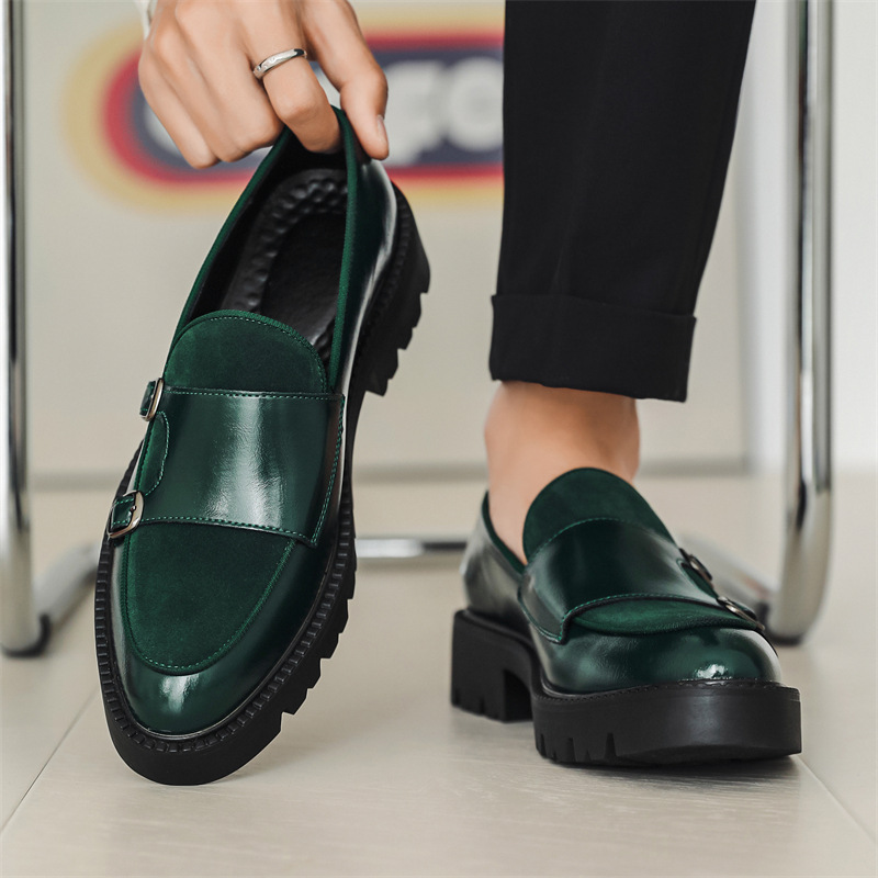 Loafers Men Leather Shoes Thic - Men Shoes Prada review and price