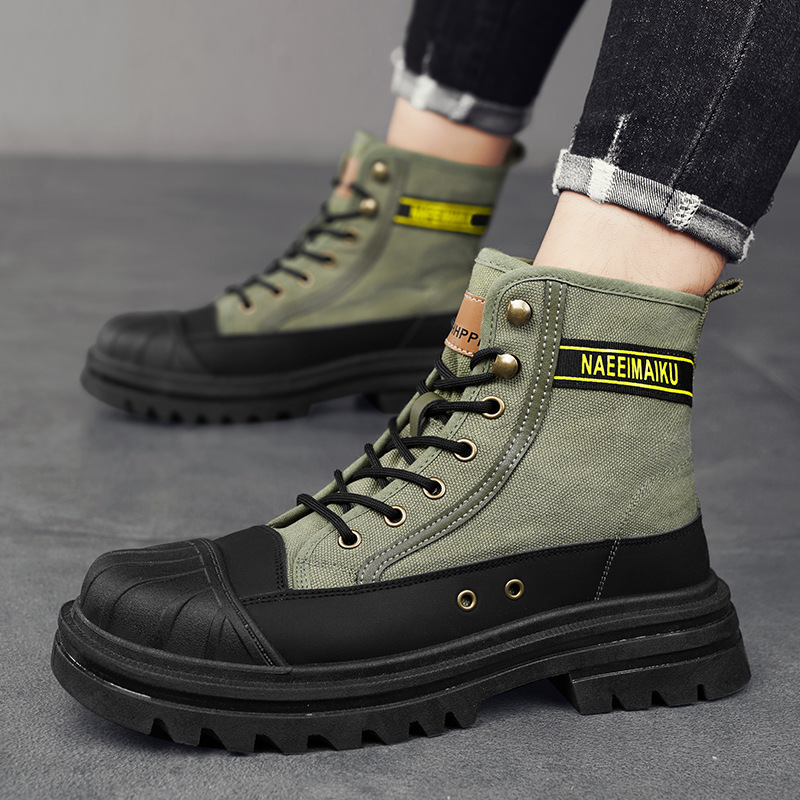 Mens Canvas Boots Fashion High - Men'S Shoes Hoka Sale review and price