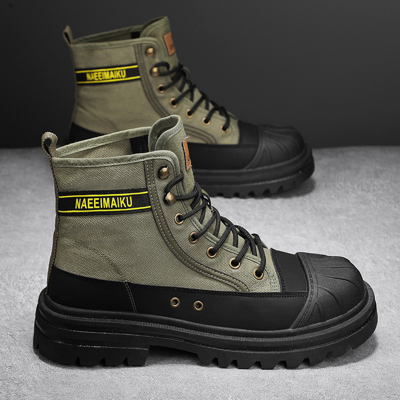 Mens Canvas Boots Fashion High - Men'S Shoes Hoka Sale review and price