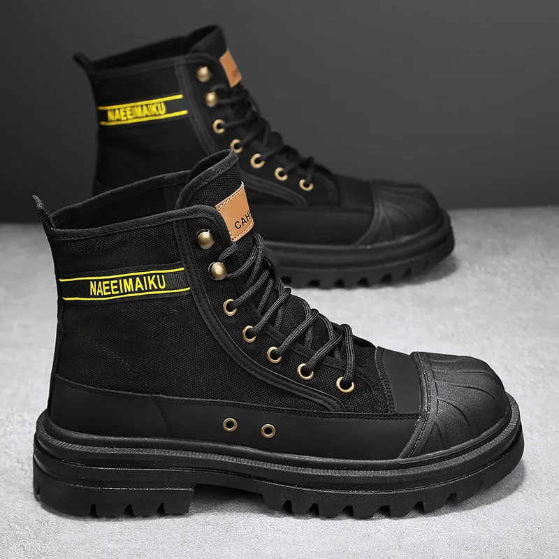 Mens Canvas Boots Fashion High - Men'S Shoes Hoka Sale review and price