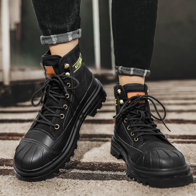 Mens Canvas Boots Fashion High - Men'S Shoes Hoka Sale review and price