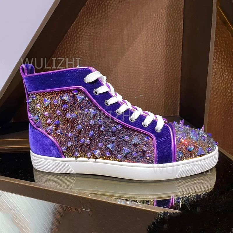 Dark Purple Crystal Rivet Men  - Men Shoes Red Tape review and price
