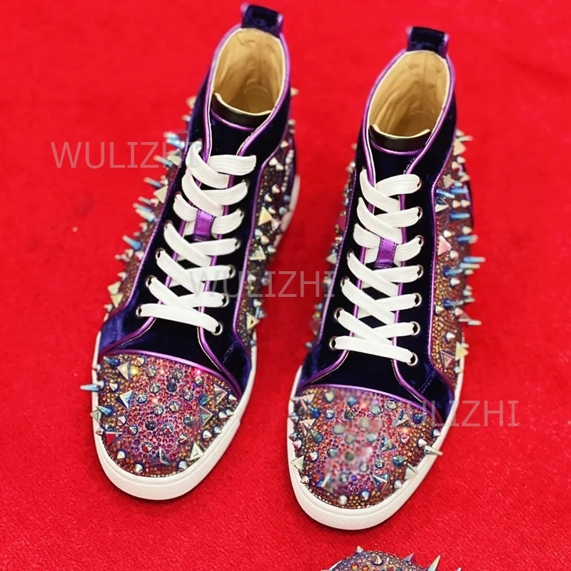Dark Purple Crystal Rivet Men  - Men Shoes Red Tape review and price