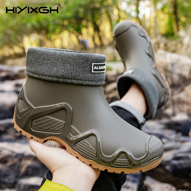 Thickened Men's Rain Boots Out - Men'S Shoes Water Resistant review and price