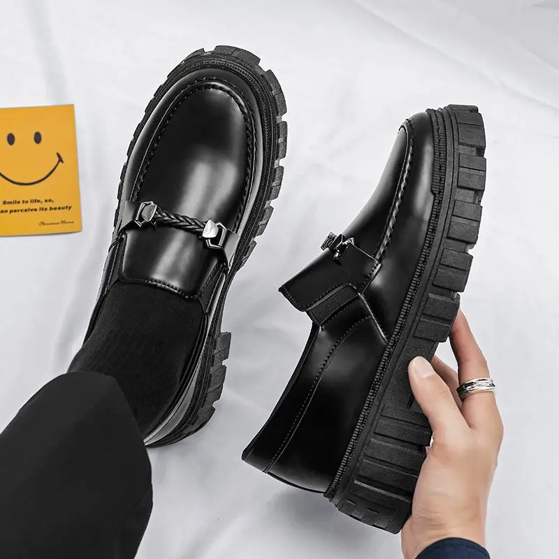 Platform Men's Leather Loafers - Men Shoes Prada review and price