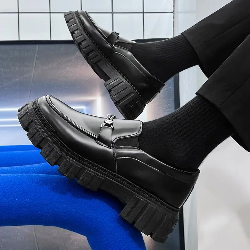 Platform Men's Leather Loafers - Men Shoes Prada review and price